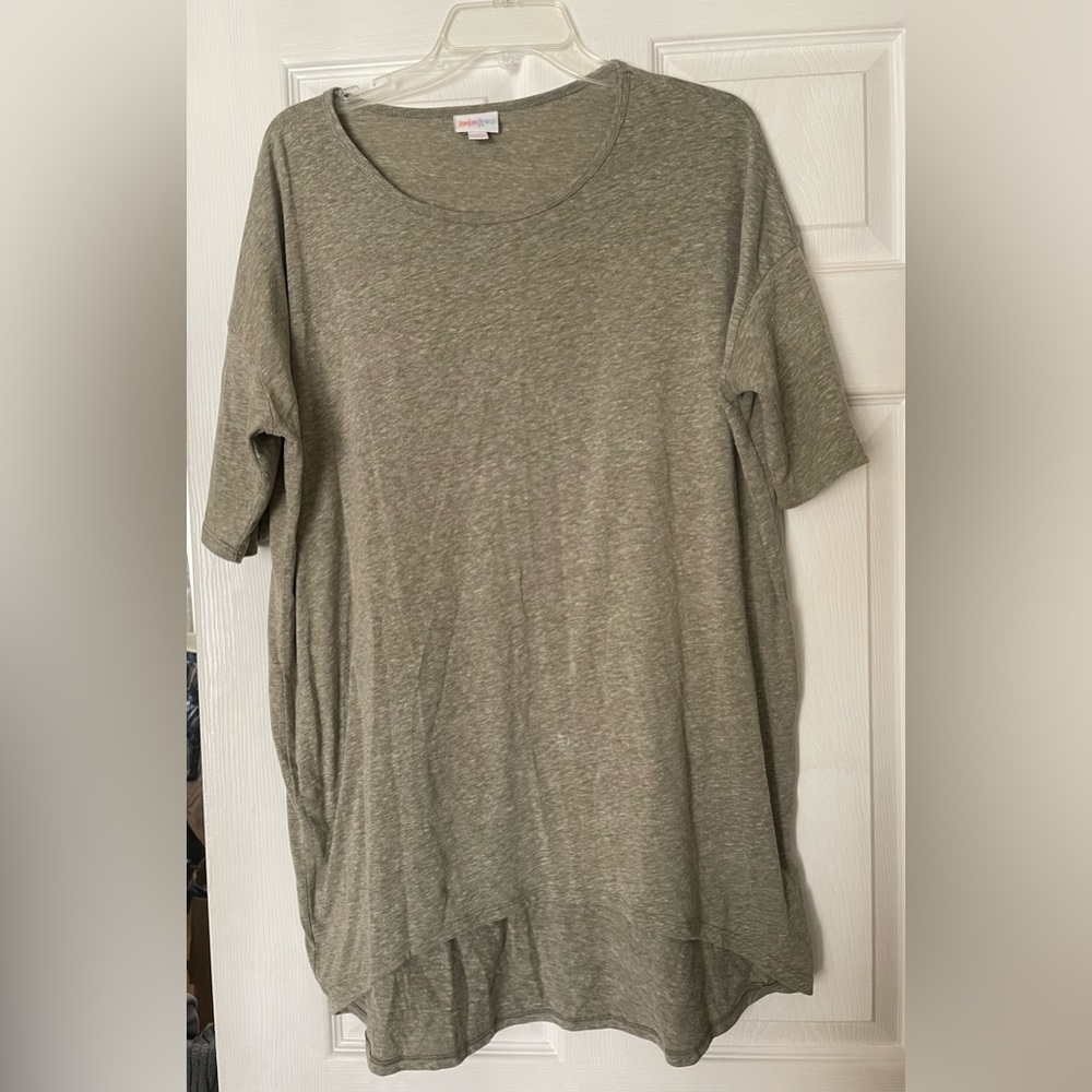 Lularoe Irma Top Size S Grayish Green Heather